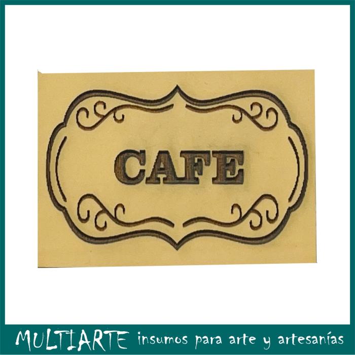 Sello bajo relieve 5x7cms Cafe 277