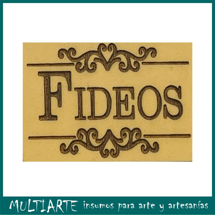 Sello bajo relieve 5x7cms Fideos 819