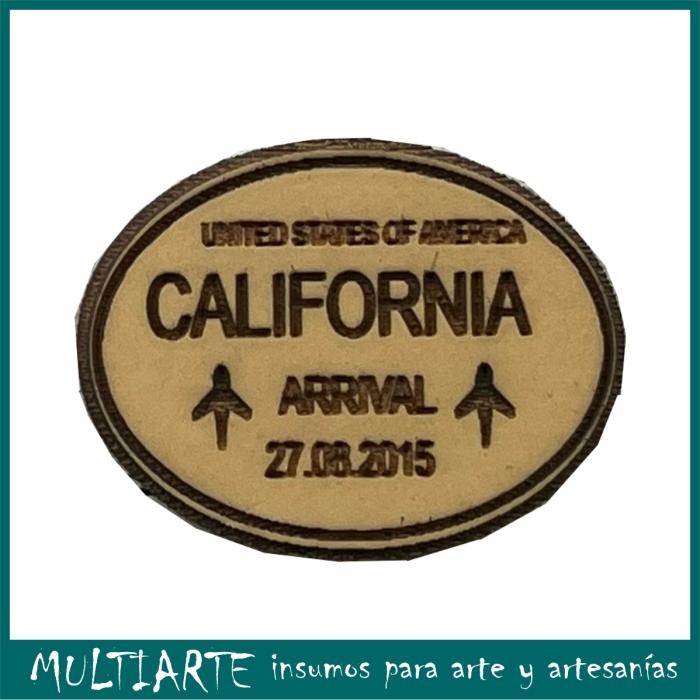 Sello bajo relieve 6x6cms California 894