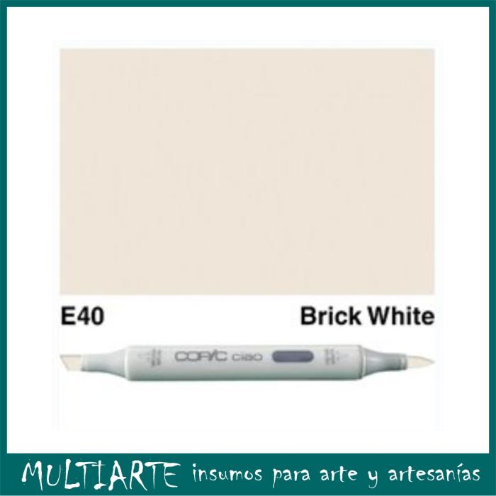 Marcador Copic Ciao E40 Brick White