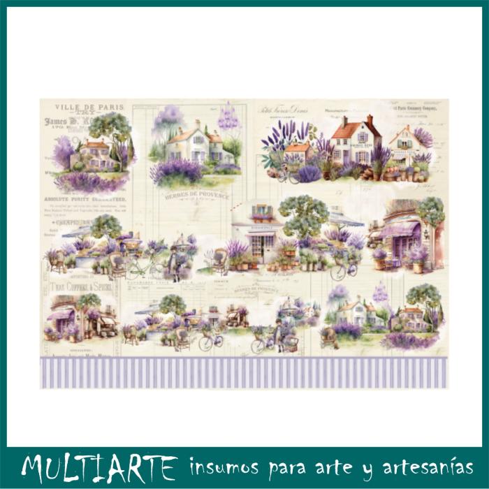 Lamina de seda para decoupage 50x70cms PROVENCE11