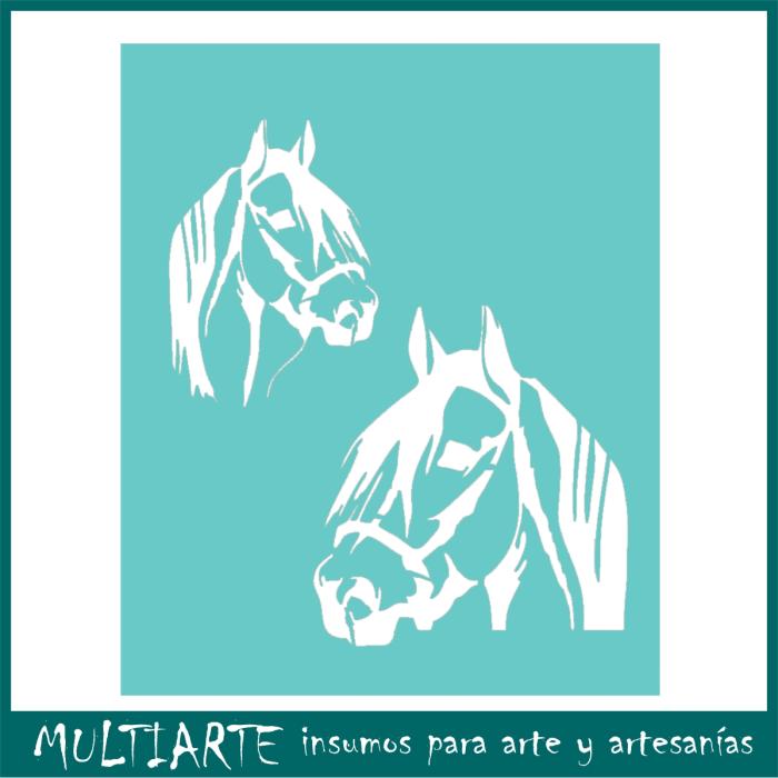 Stencil Proyectarte 15 x 20 cms caballos CS621