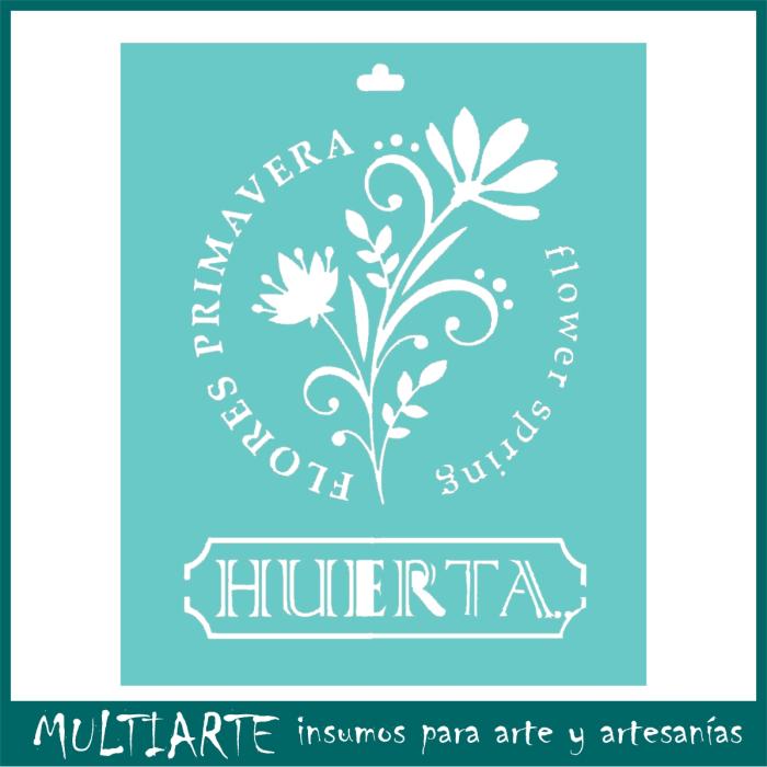 Stencil Proyectarte 15 x 20 cms Huerta CS887