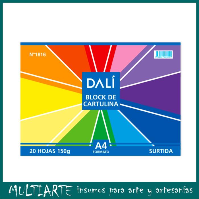 Block A4 de cartulinas colores Dali
