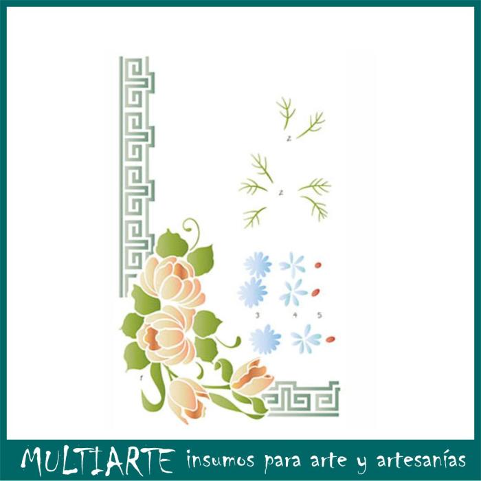 Stencil Litoarte reutilizable 21 x 34 cms ST-139