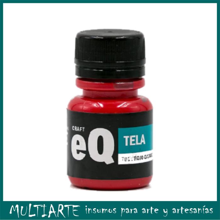 Pintura para Tela EQ artistica 37ml 701 Rojo Cadmio