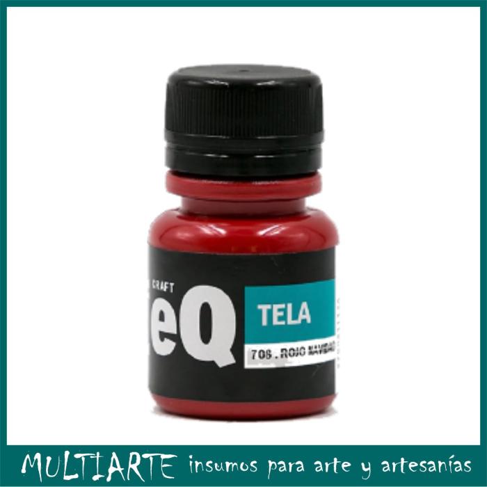 Pintura para Tela EQ artistica 37ml 708 Rojo Navidad