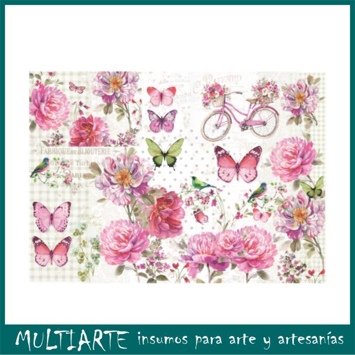 Lamina de seda para decoupage 50x70cms VSN29