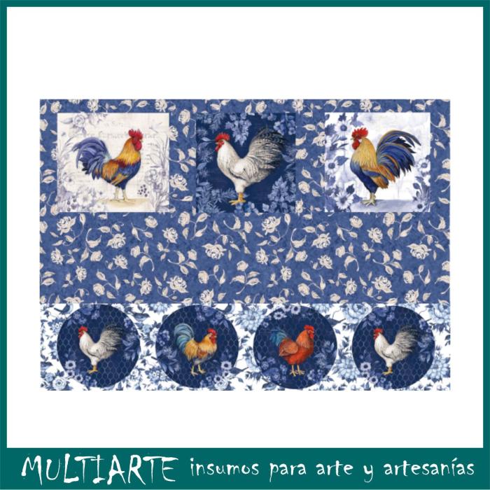 Lamina de seda para decoupage 50x70cms FRESHFARM6