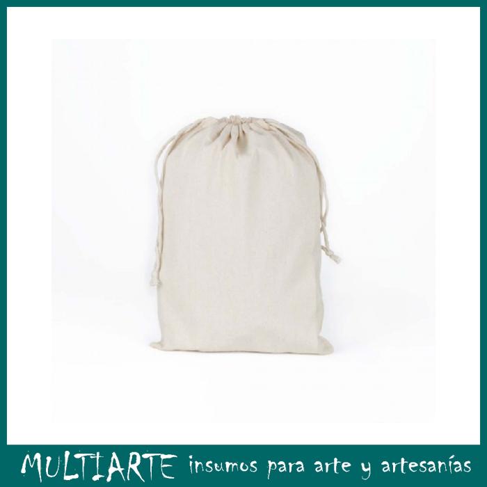 Bolsa mochila de Algodon Lisa natural