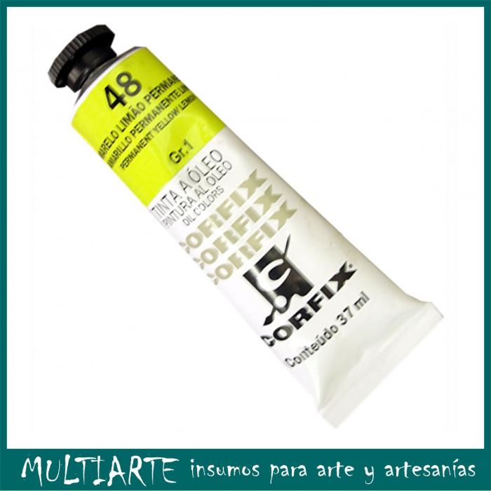 Pintura al óleo Nº 048 Amarillo Limón Permanente 37ml CORFIX