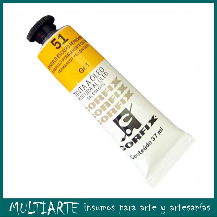 Pintura al óleo Nº 051 Amarillo Oscuro Permanente 37ml CORFIX