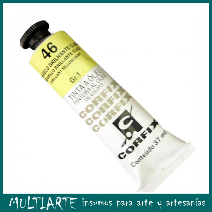 Pintura al óleo Nº 046 Amarillo Brillante Claro 37ml CORFIX