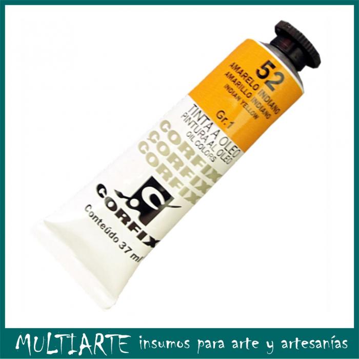 Pintura al óleo Nº 052 Amarillo Indiano 37ml CORFIX