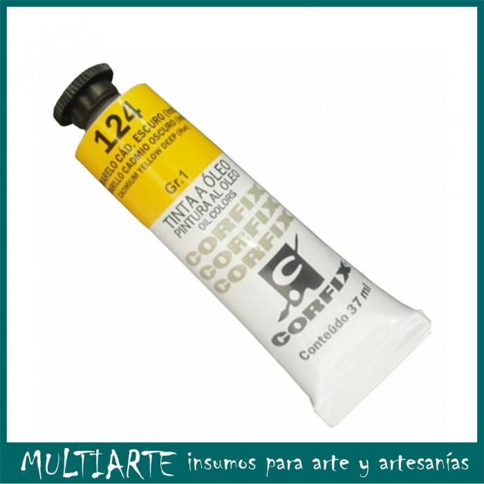 Pintura al óleo Nº 124 Amarillo Cadmio Oscuro 37ml CORFIX