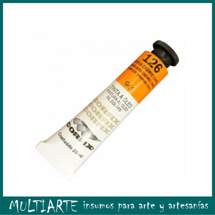 Pintura al óleo Nº 126 Anaranjado de Cadmio 37ml CORFIX