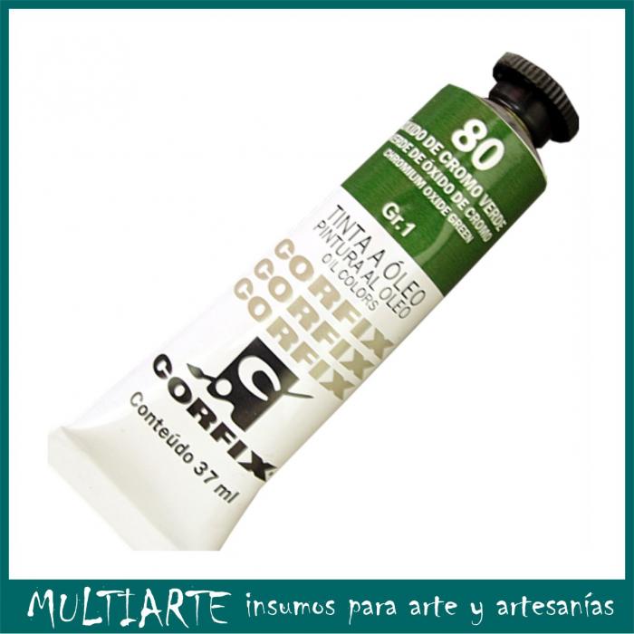 Pintura al óleo Nº 080 Verde Óxido de Cromo 37ml CORFIX