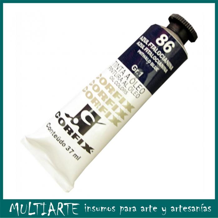 Pintura al óleo Nº 086 Azúl Pthalo 37ml CORFIX