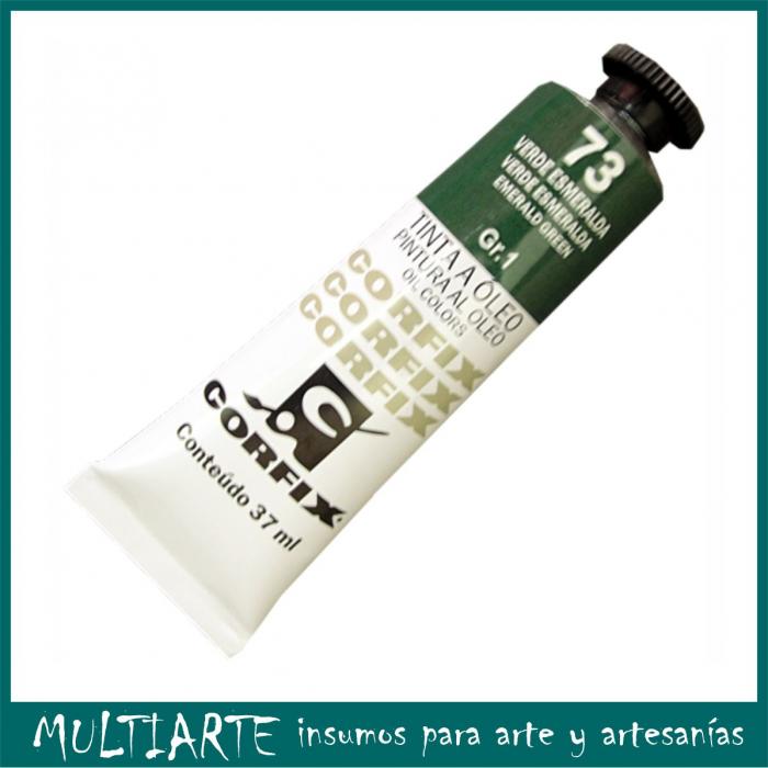 Pintura al óleo Nº 073 Verde Esmeralda 37ml CORFIX