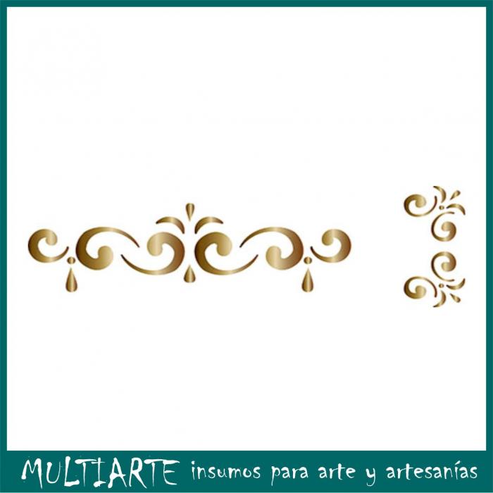 Stencil Litoarte reutilizable 8,5 x 28,5 cms STE-058