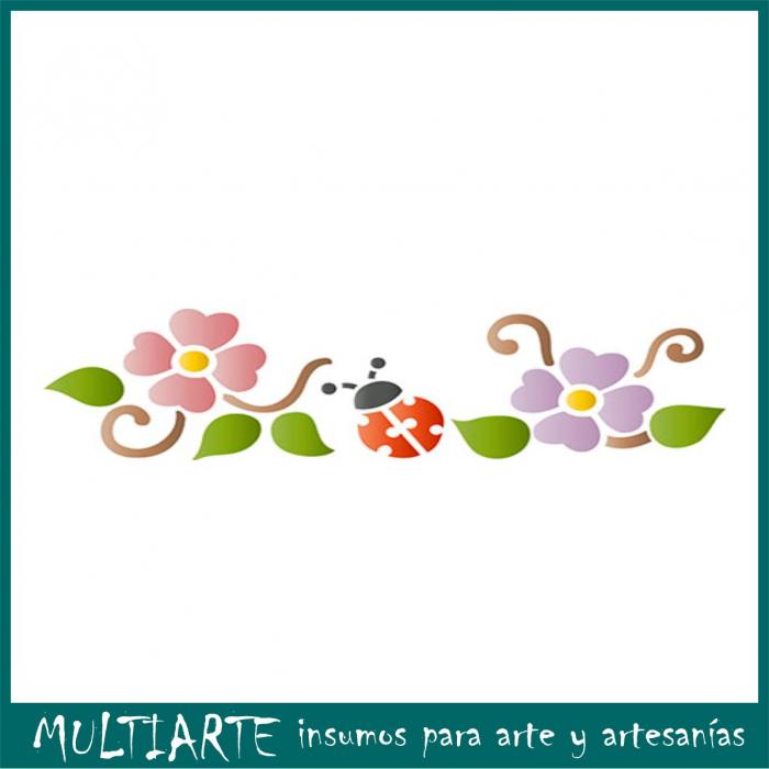 Stencil Litoarte reutilizable 8,5 x 28,5 cms STE-067