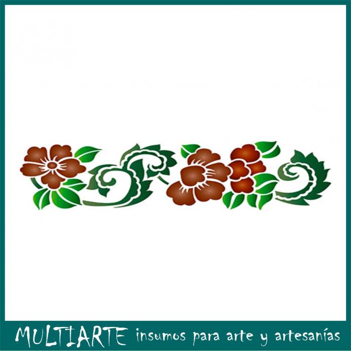 Stencil Litoarte reutilizable 8,5 x 28,5 cms STE-102