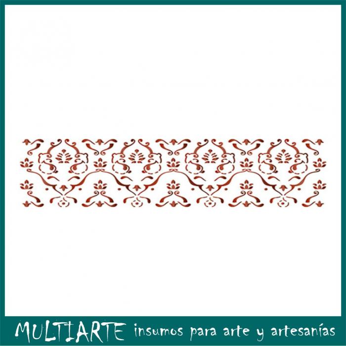 Stencil Litoarte reutilizable 8,5 x 28,5 cms STE-108