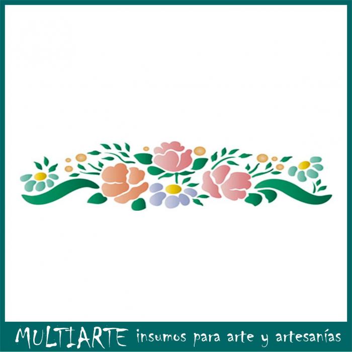 Stencil Litoarte reutilizable 8,5 x 28,5 cms STE-111