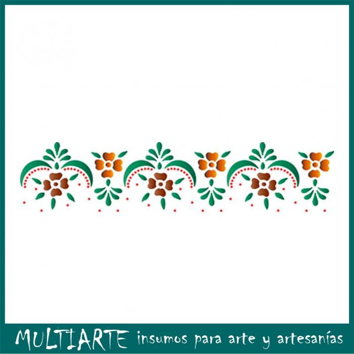 Stencil Litoarte reutilizable 8,5 x 28,5 cms STE-134