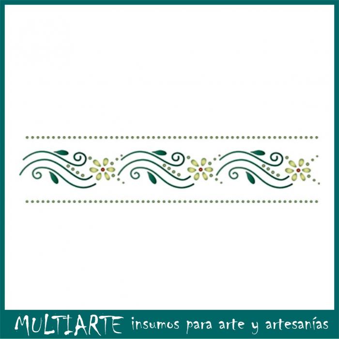 Stencil Litoarte reutilizable 8,5 x 28,5 cms STE-181