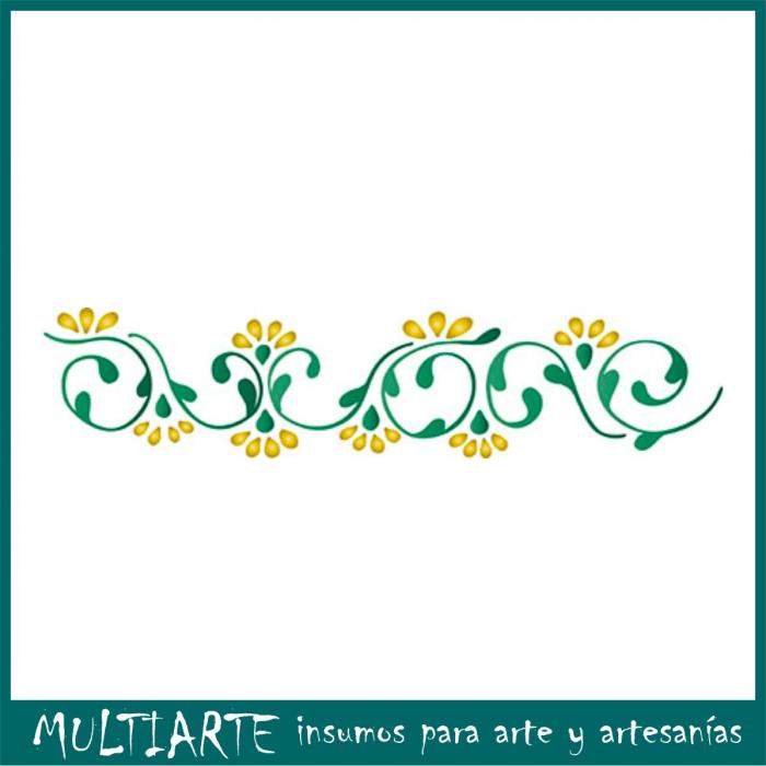 Stencil Litoarte reutilizable 8,5 x 28,5 cms STE-183