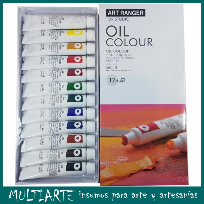 Pinturas al óleo pack de 12 colores diferentes Art Ranger