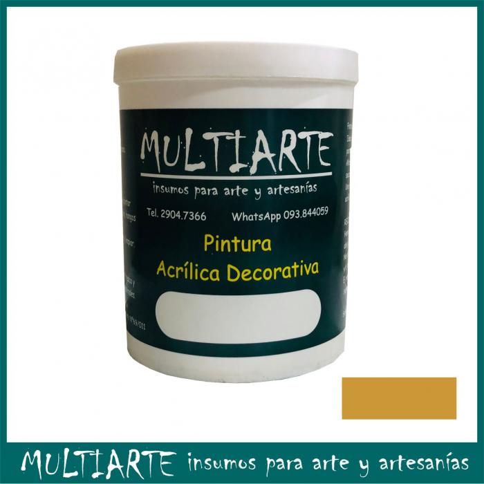 Pintura acrilica al agua Amarillo 1 litro Multiarte