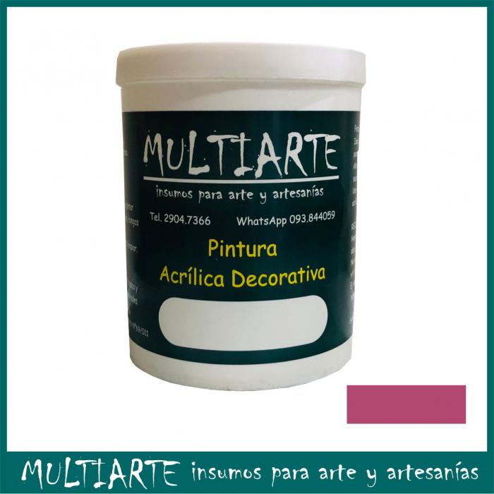 Pintura acrilica al agua Fucsia 1 litro Multiarte