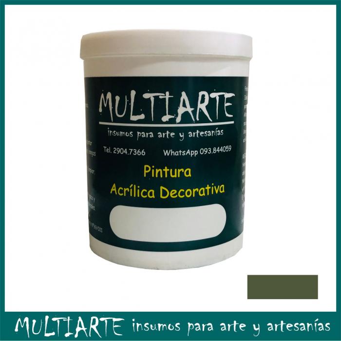 Pintura acrilica al agua Verde Seco 1 litro Multiarte