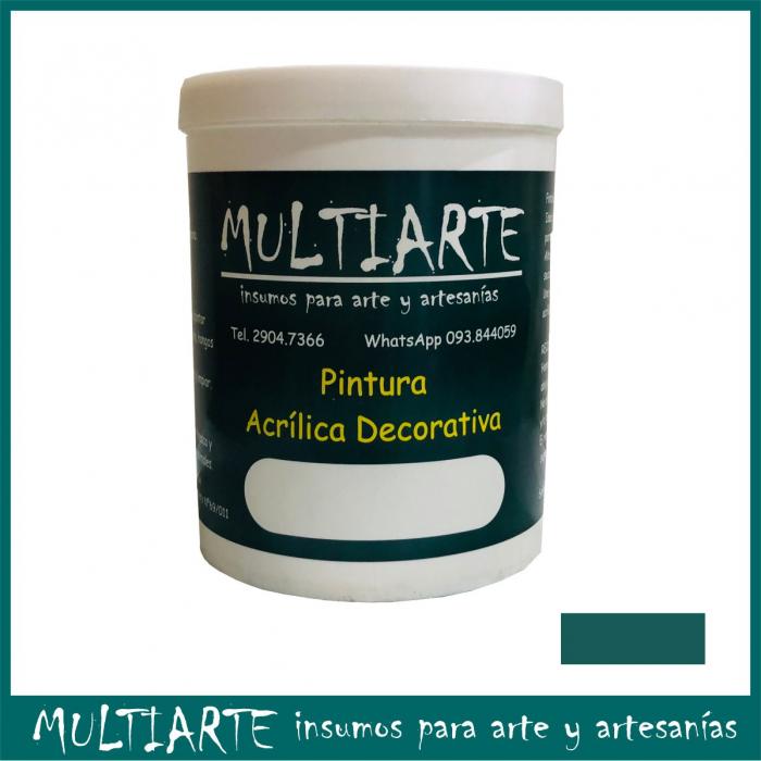 Pintura acrilica al agua Verde 1 litro Multiarte