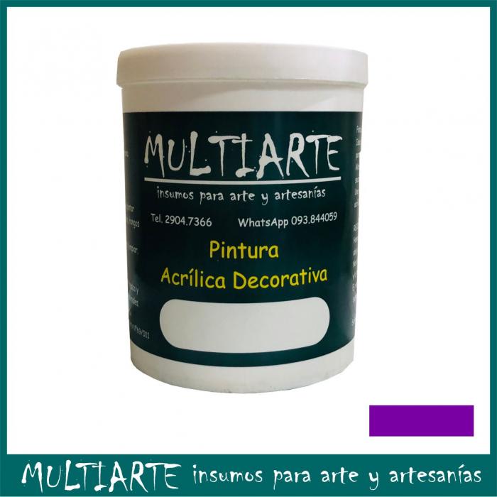 Pintura acrilica al agua Violeta 1 litro Multiarte