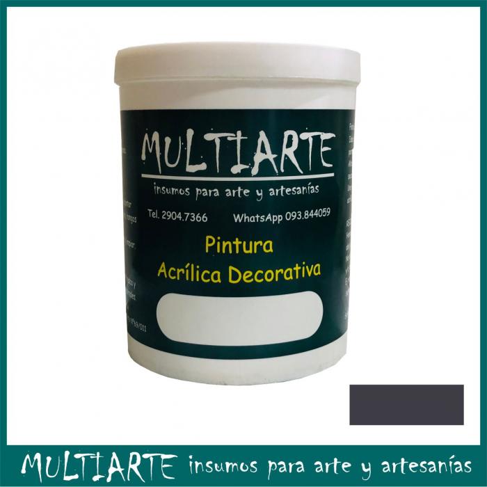 Pintura acrilica al agua Grafito 1 litro Multiarte