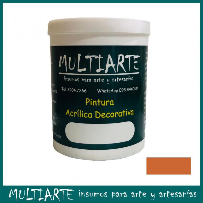 Pintura acrilica al agua Ladrillo 1 litro Multiarte