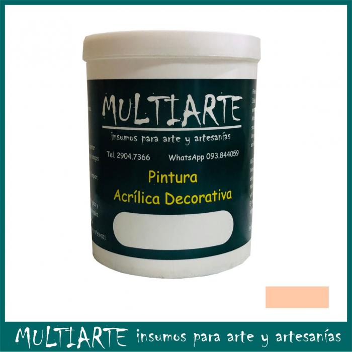 Pintura acrilica al agua Salmon 1 litro Multiarte