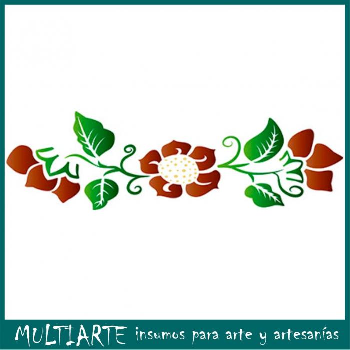 Stencil Litoarte reutilizable 8,5 x 28,5 cms STE-219