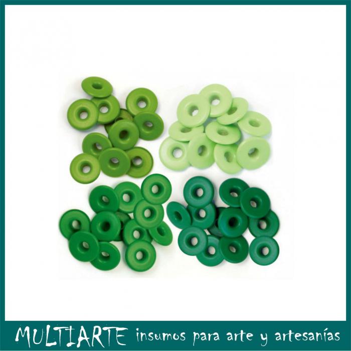 Ojalillos de aluminio 3/16'' (0.5cms) 40 unidades We R Verde 41588-6