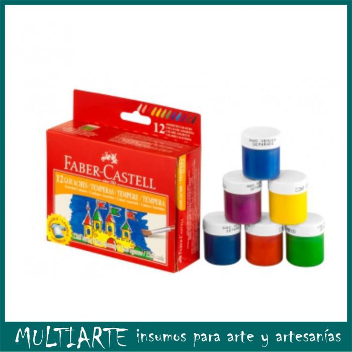 Tempera escolar Faber-Castell 15ml varios colores