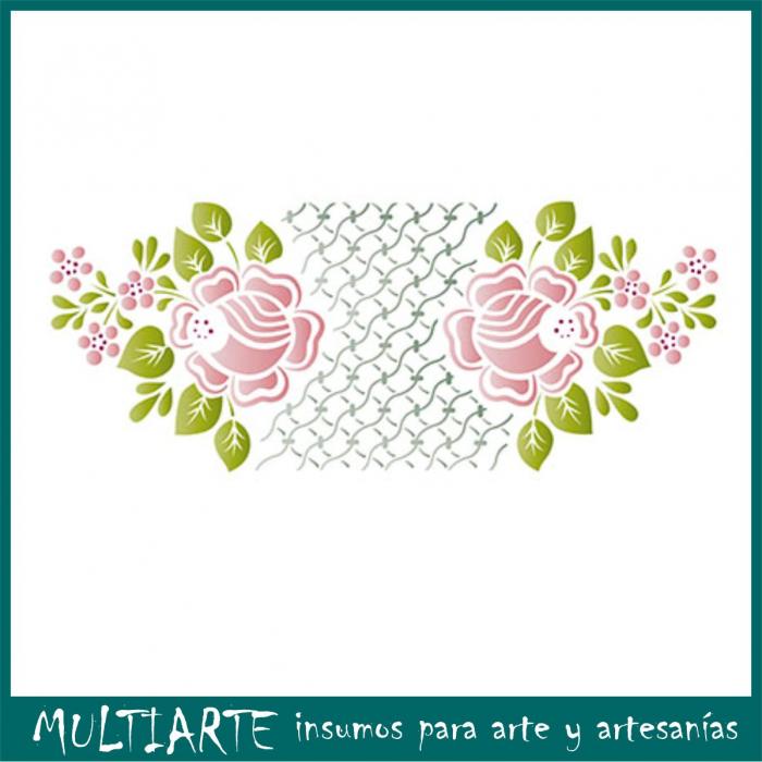 Stencil Litoarte reutilizable17 x 42 cms STG-046