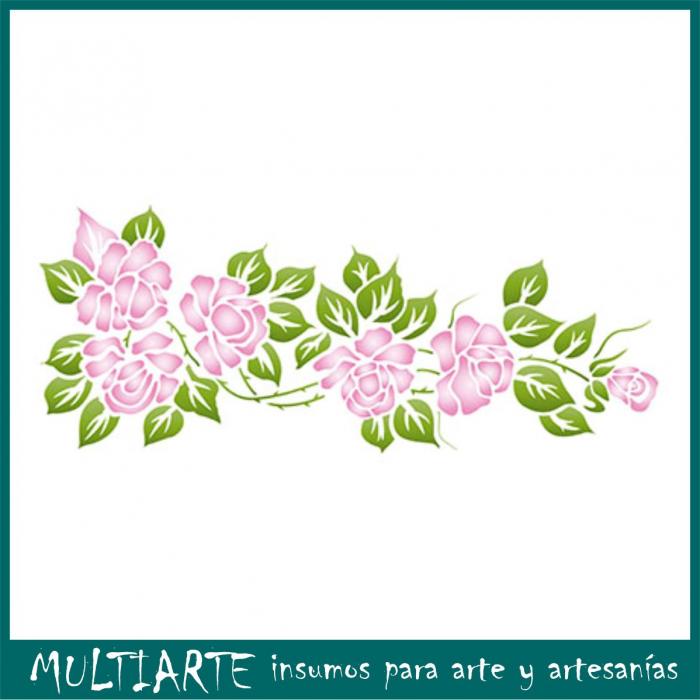 Stencil Litoarte reutilizable17 x 42 cms STG-048