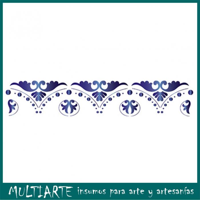 Stencil Litoarte reutilizable 8,5 x 28,5 cms STE-265