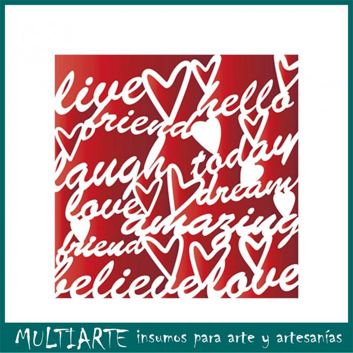 Stencil Litoarte reutilizable 10 x 10 cms STX-199