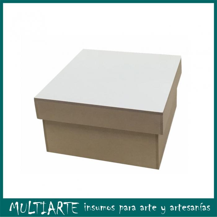 Caja de 15cms x 15cms con tapa sublimabe en MDF CC332