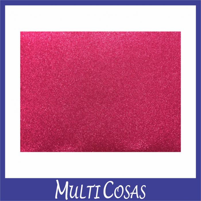 Plancha de Goma eva con Glitter Rosado  60 x 40 cms