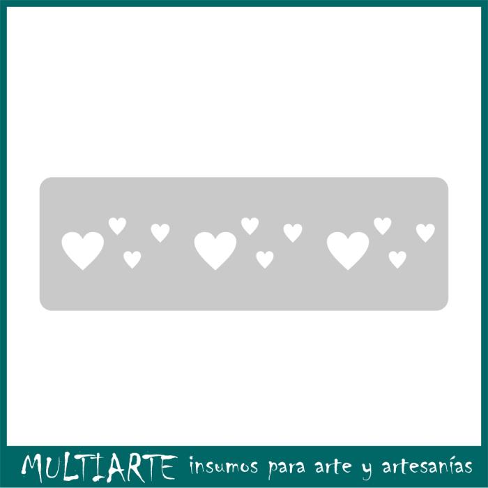 Stencil EQarte reutilizable 4,5 x 30cms Chicos 201